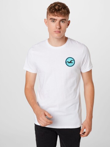 T-Shirt HOLLISTER en blanc : devant