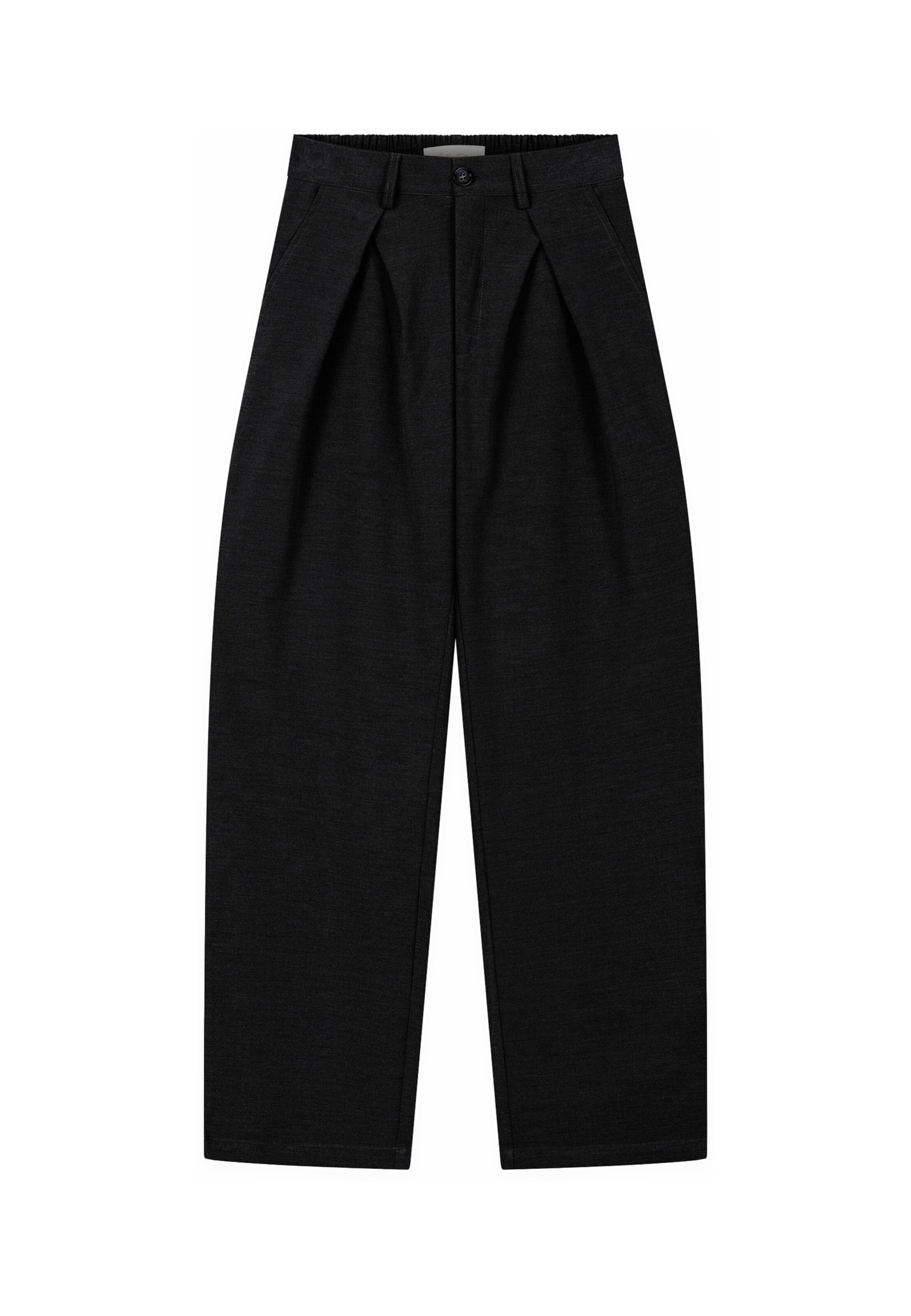 Wide Leg Pantalon à pince 'Dave' Another Cotton Lab en noir : devant