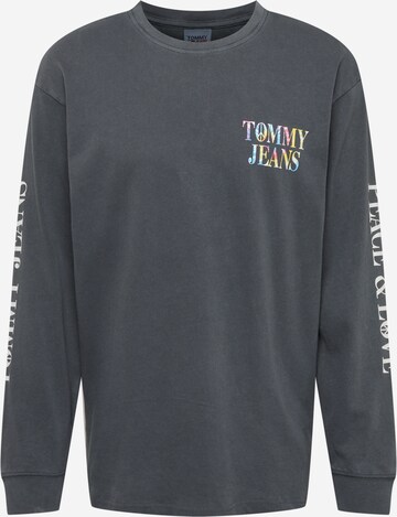 Maglietta 'Peace And Love' di Tommy Jeans in grigio: frontale