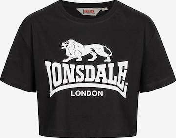 LONSDALE Футболка в Черный: спереди