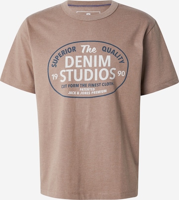 Jack & Jones Premium Футболка 'JPRBLURASHFORD' в Коричневый: спереди