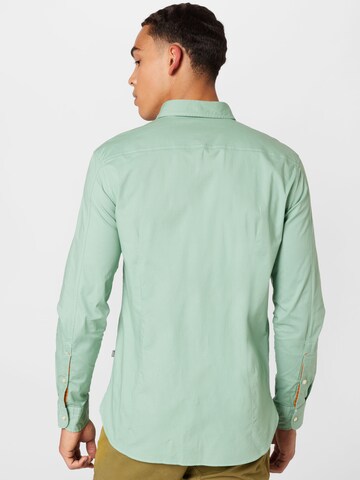 BOSS Orange Slim fit Button Up Shirt 'Magneton 2' in Green