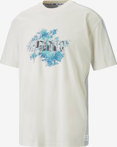 PUMA T-Shirt fonctionnel 'FFXIV' en turquoise / gris / noir / blanc, Vue avec produit