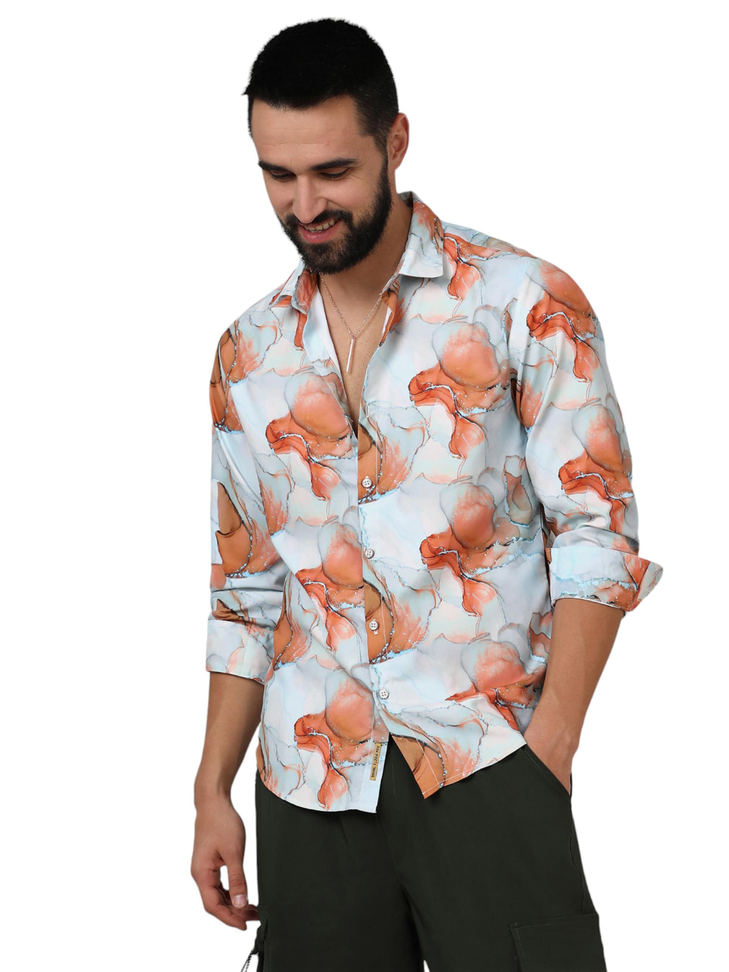 Campus Sutra Rovný strih Košeľa 'Zayne' - Zmiešané farby: predná strana