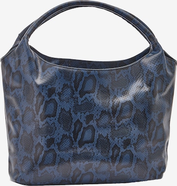 Borsa a mano di faina in blu: frontale