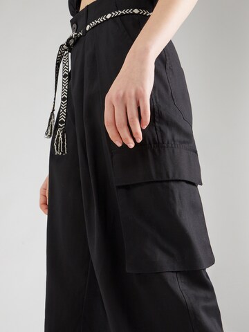 SCOTCH & SODA Wide leg Cargo Pants in Black