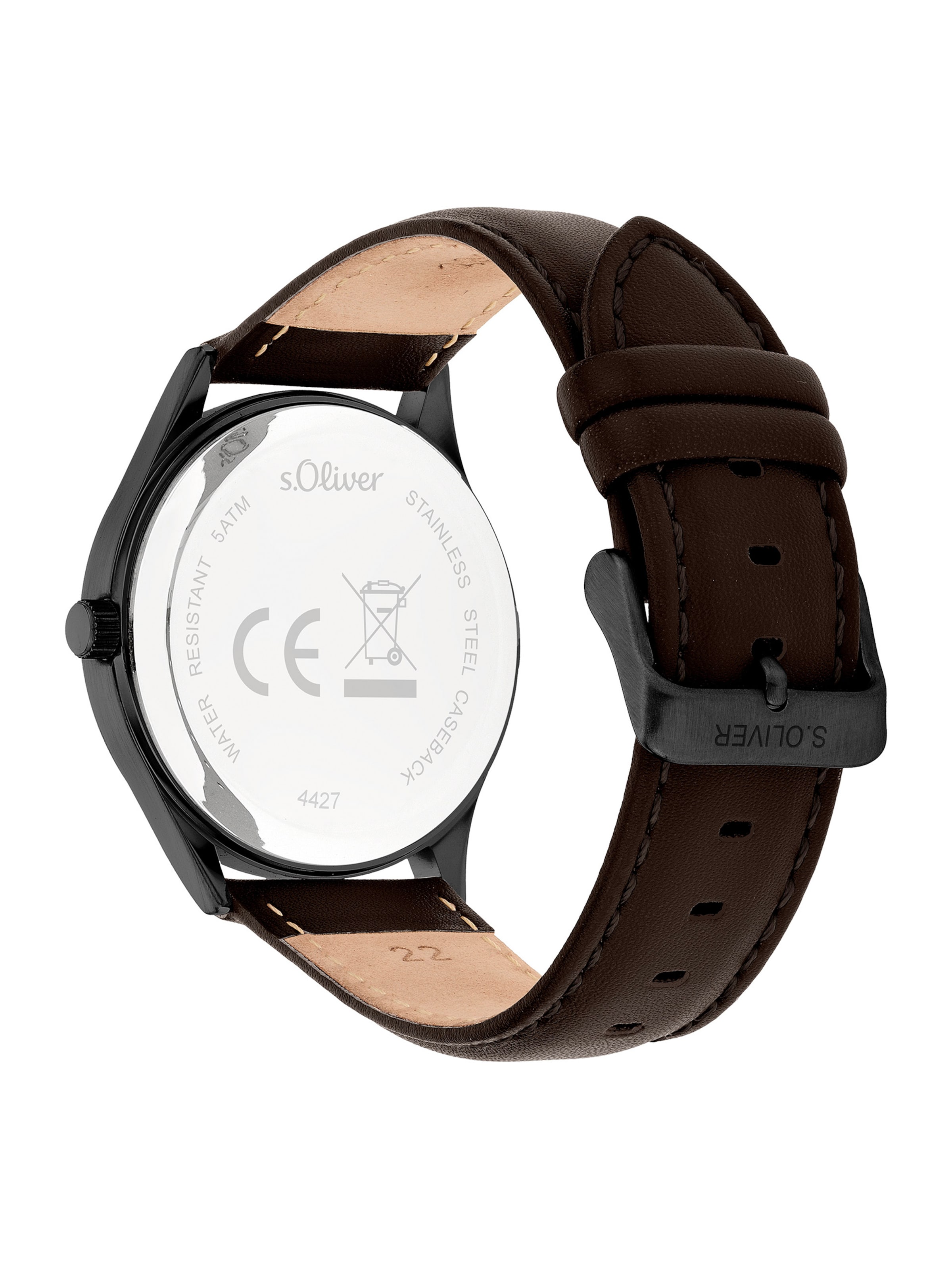 s.Oliver Analog Watch in Brown