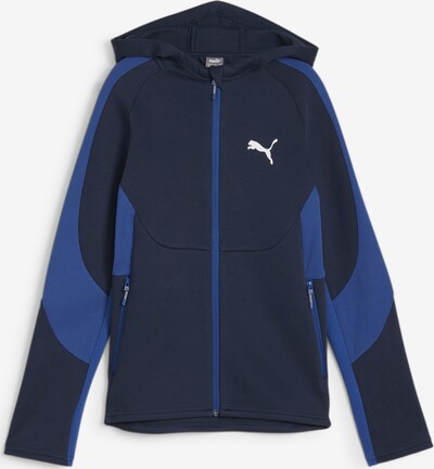 PUMA Sportief sweatshirt 'evoStripe' in de kleur Blauw / Wit, Productweergave