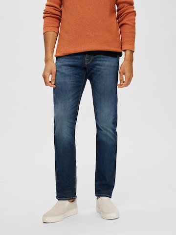 Regular Jean 'SCOTT' SELECTED HOMME en bleu : devant