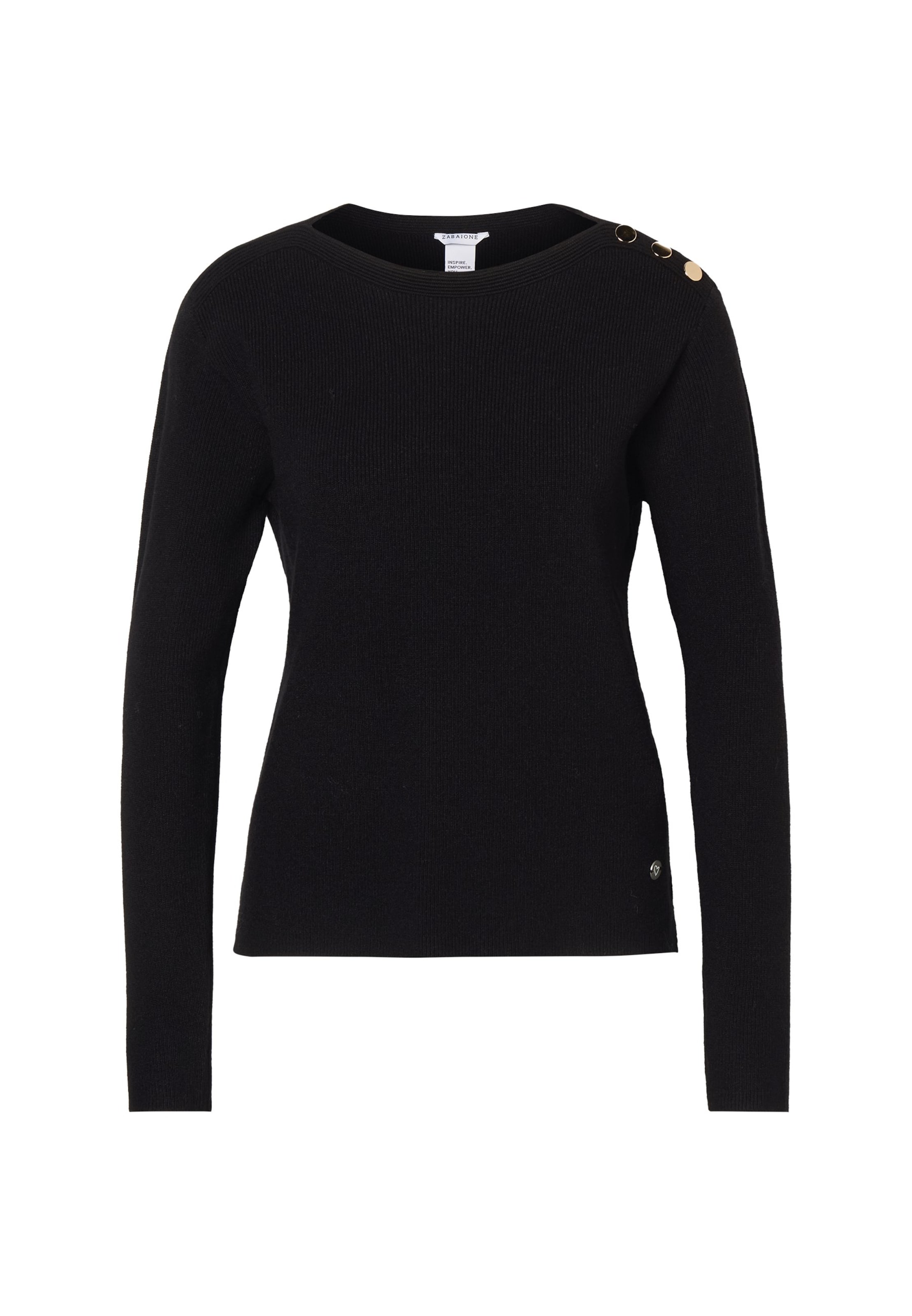 Pull-over 'Ab44ela' ZABAIONE en noir : devant