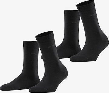 ESPRIT Socken 'Basic Easy 2-Pack' in Schwarz: Vorderseite