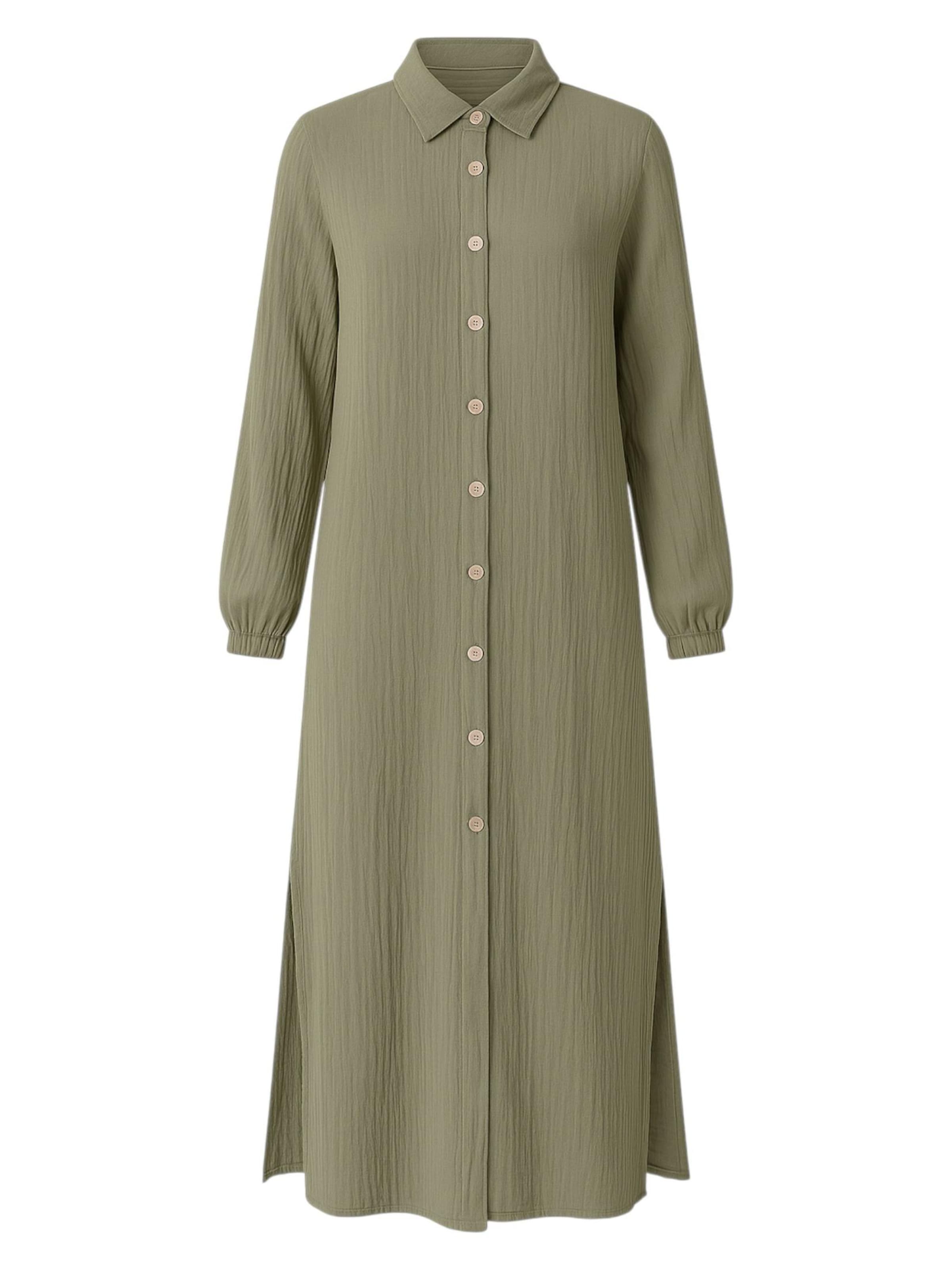 Chemisier 'Nergis' WENOR en vert : devant