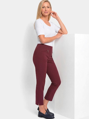 Goldner Slim fit Pants 'Louisa' in Purple