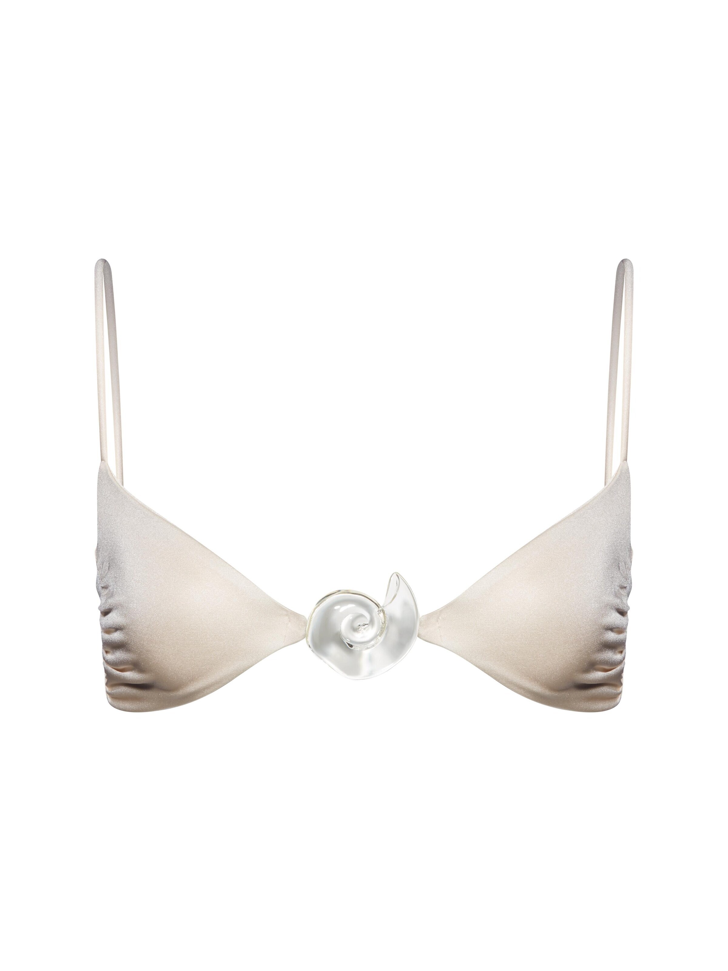 bēšs SALT&WAVE Trijstūra formas Bikini augšdaļa 'Aphrodite Top': no priekšpuses