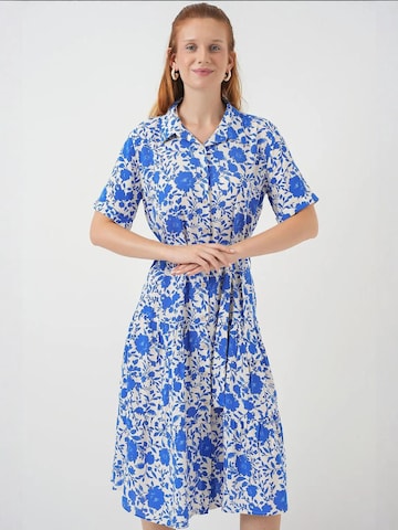 Abito camicia di Hiccup in blu: frontale