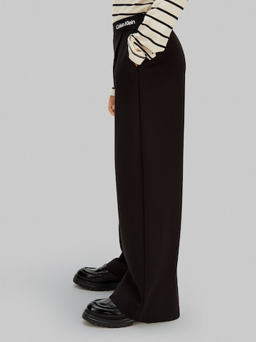 Wide Leg Pantalon 'Milano' Calvin Klein Jeans en noir