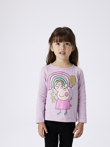 TWO SOON Shirt 'Peppa Wutz' in Lila: voorkant
