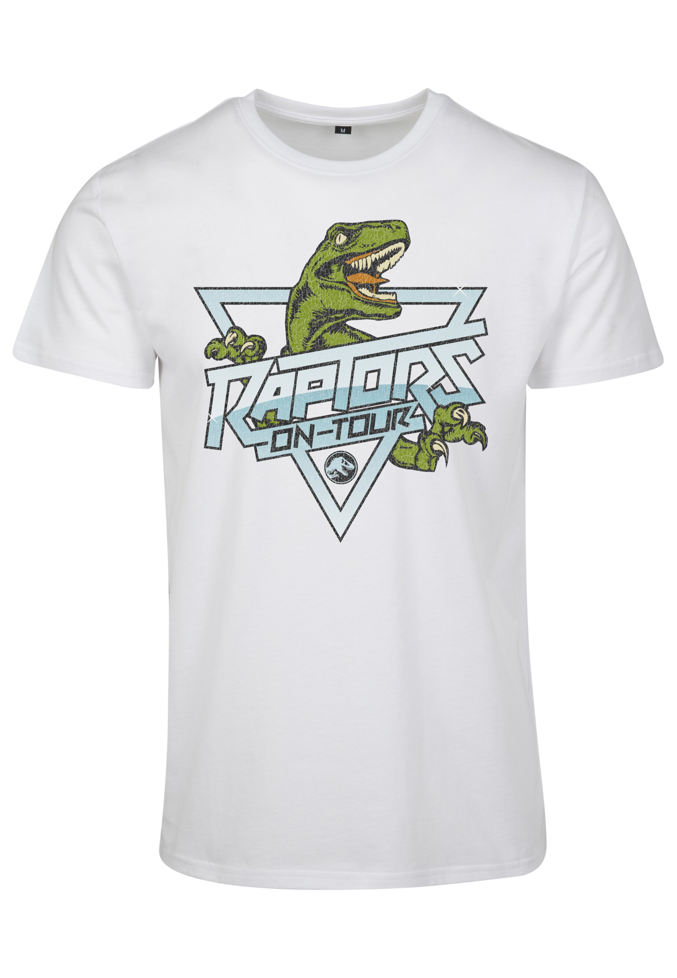T-Shirt 'Jurassic Park Raptors' Merchcode en blanc : devant