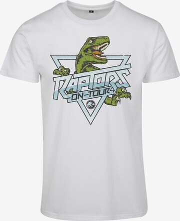 Merchcode Shirt 'Jurassic Park Raptors' in Wit: voorkant