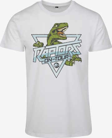 Merchcode T-Shirt 'Jurassic Park Raptors' in Weiß: predná strana
