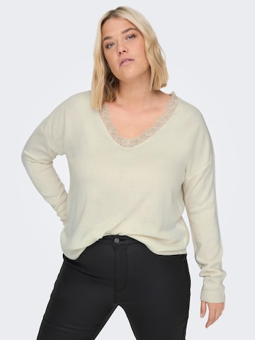ONLY Carmakoma Sweater 'Sunny' in White