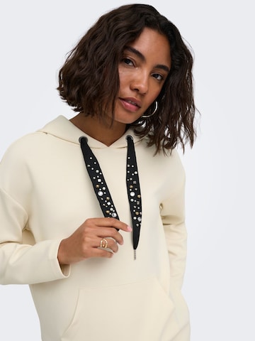 ONLY Sweatshirt 'ONLSCARLETT' in Beige