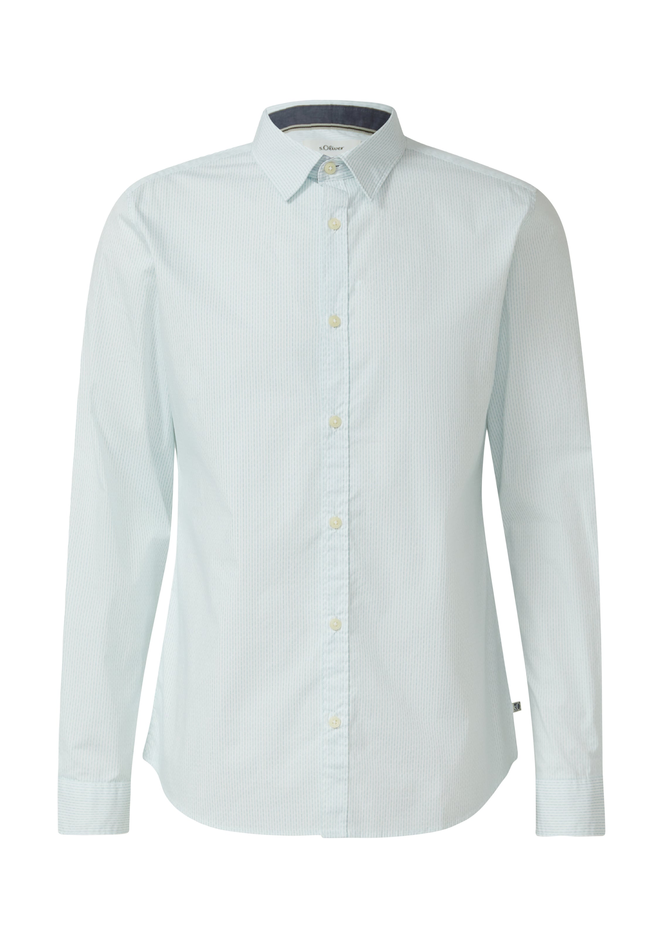 s.Oliver Slim Fit Hemd in Weiß: Vorderseite