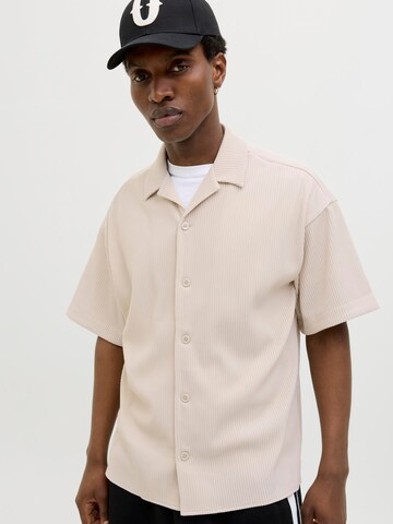 JACK & JONES Comfort fit Button Up Shirt in Grey