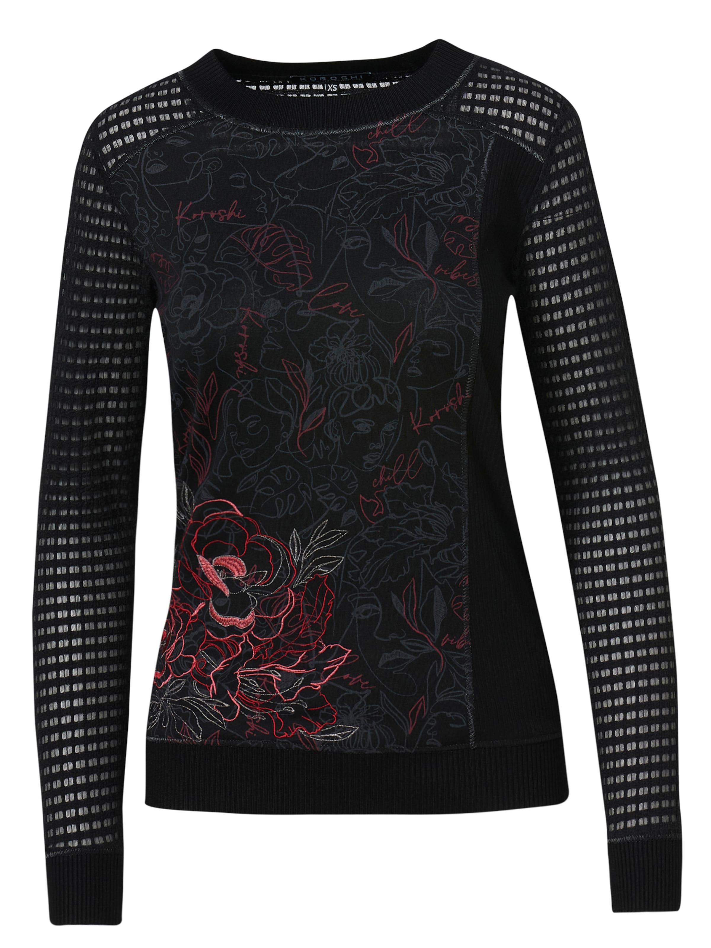 T-shirt KOROSHI en noir : devant