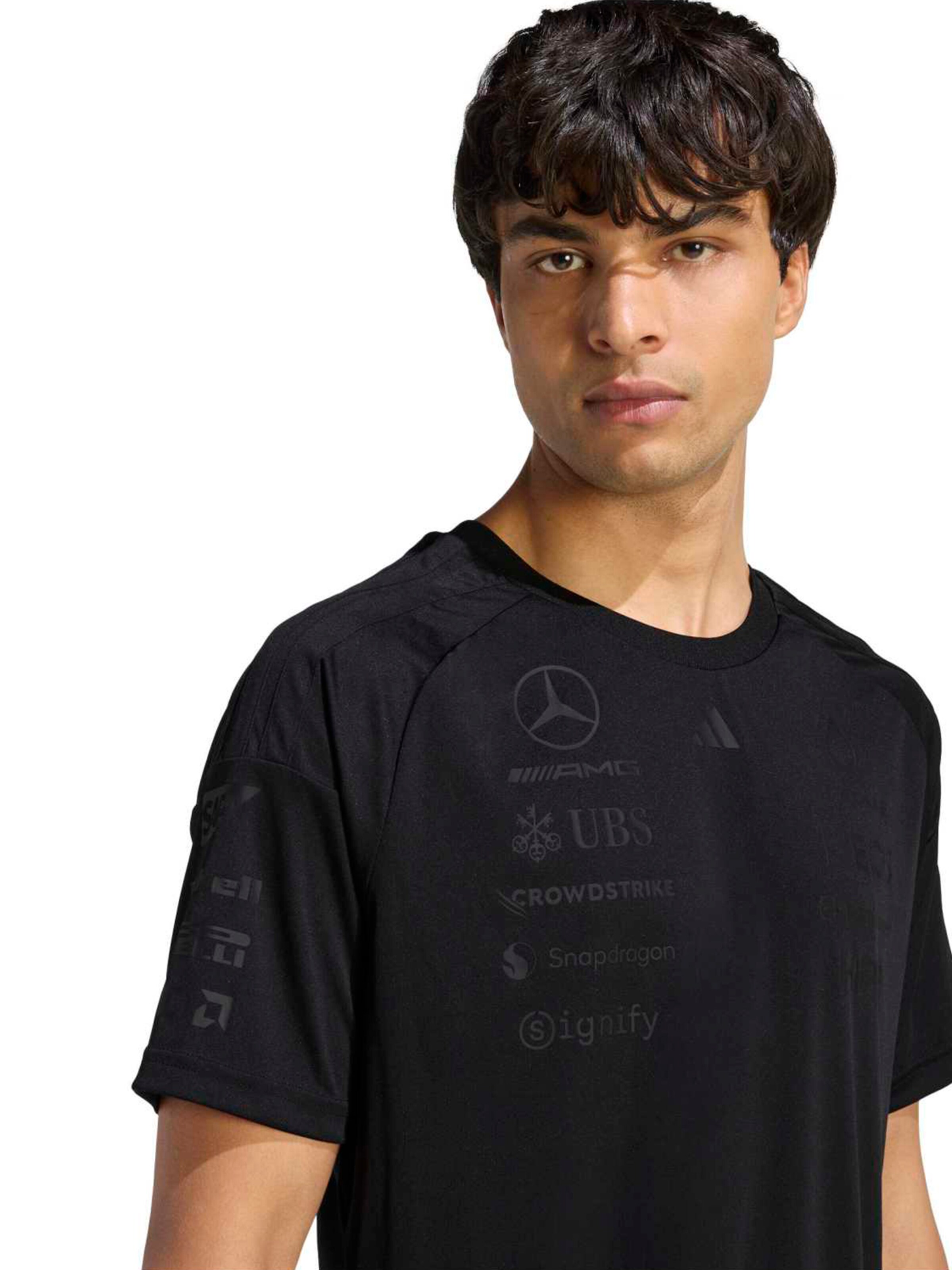 ADIDAS SPORTSWEARTehnička sportska majica 'Mercedes - AMG Petronas Formula 1 Team Night Driver' - crna boja