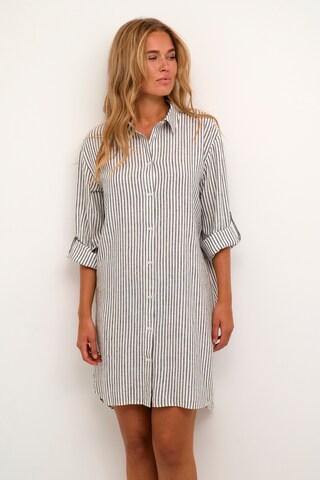 Kaffe Shirt Dress 'Milia' in White: front