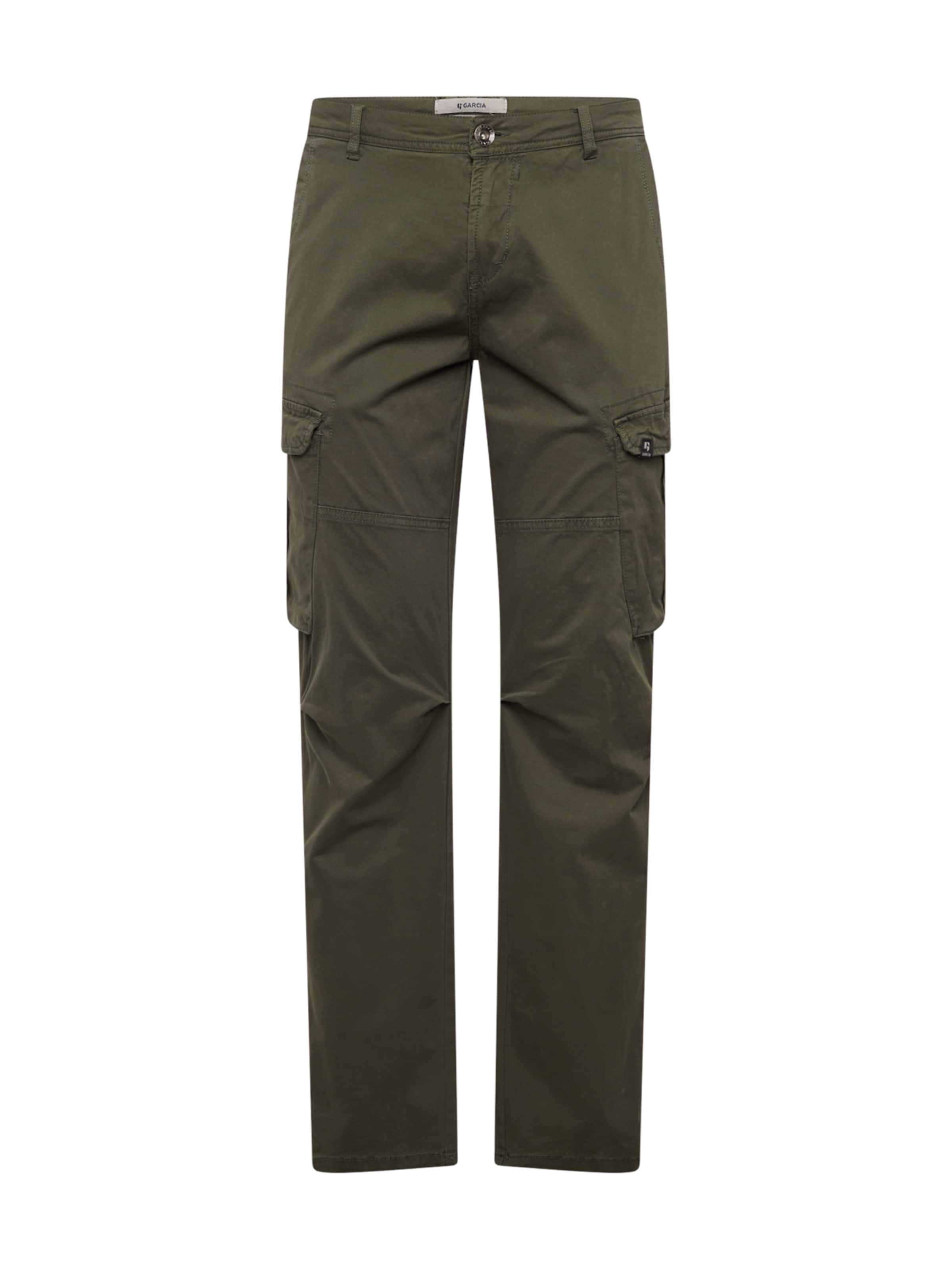 GARCIA Regular Карго панталон в зелено: отпред
