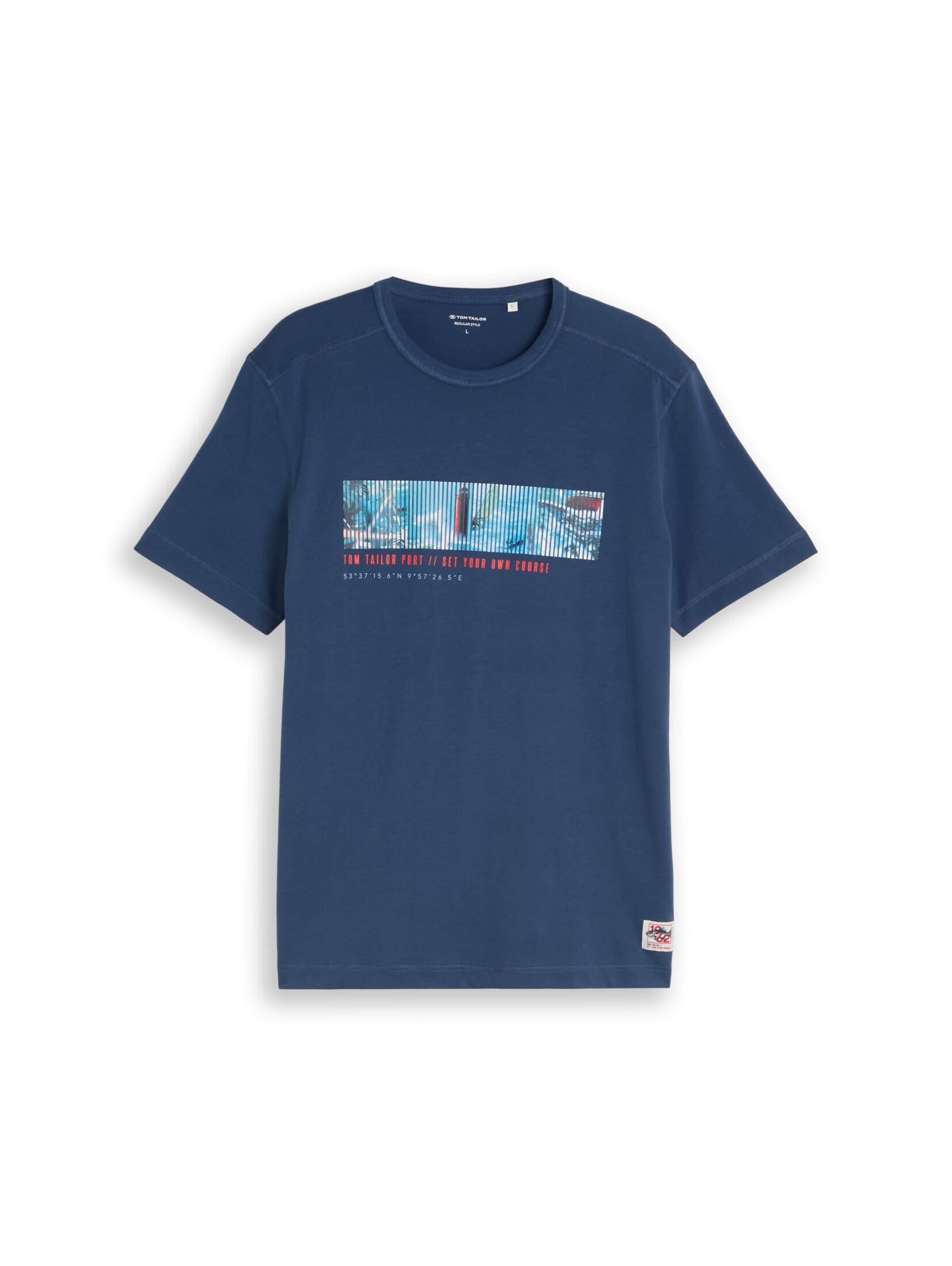 T-Shirt TOM TAILOR en bleu : devant