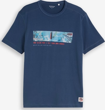 T-Shirt TOM TAILOR en bleu : devant