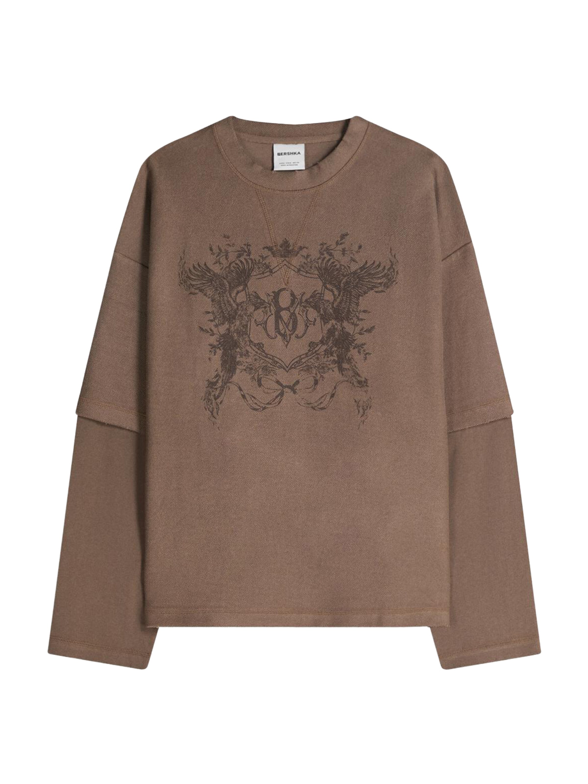 Bershka Sweater majica u čokolada / tamno smeđa, Pregled proizvoda