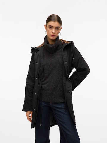 VERO MODA Зимно палто 'VMSAVANNE' в черно: отпред