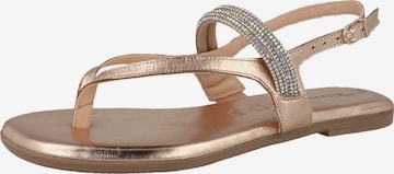 TAMARIS T-Bar Sandals in Gold: front