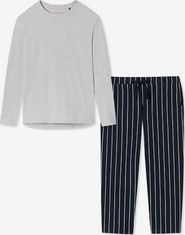 SCHIESSER Pyjama 'Cotton' in Grijs: voorkant
