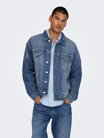 Only & Sons Prehodna jakna 'ONSJUST' | modra barva: sprednja stran