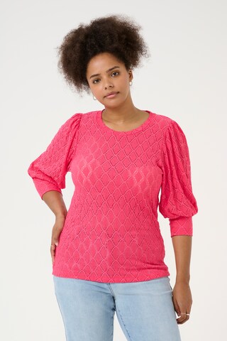 KAFFE CURVE Blouse 'KCTia' in Pink: front