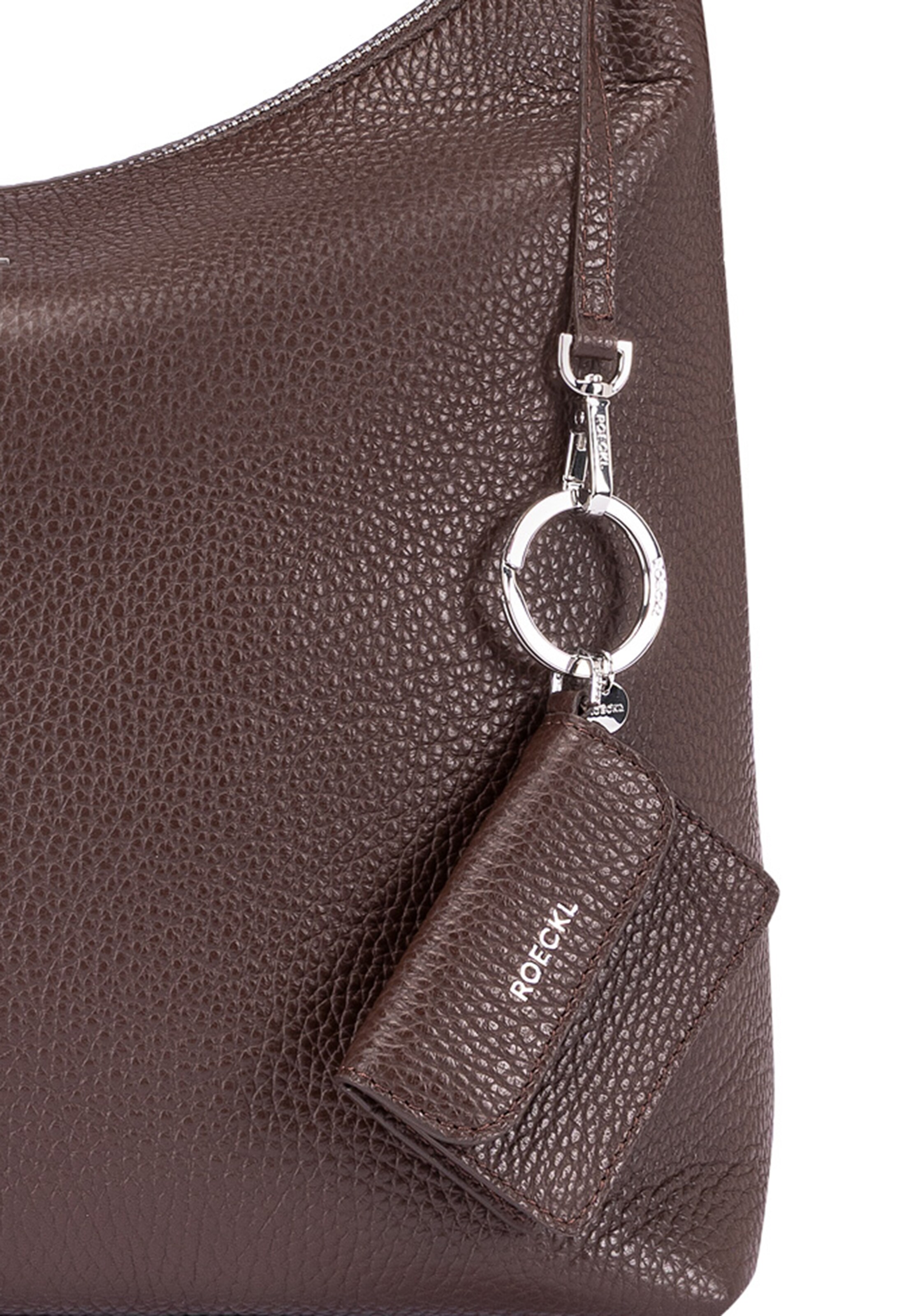 Roeckl Schoudertas 'DIANA SCHULTERTASCHE MEDIUM' in Bruin