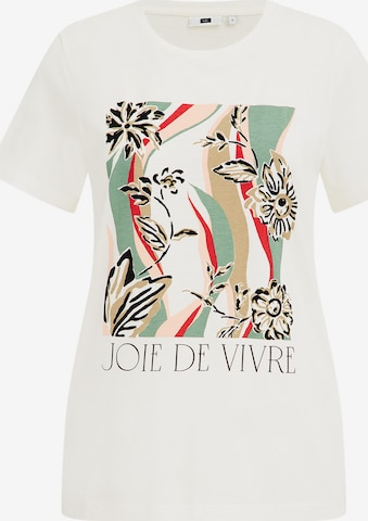 T-shirt WE Fashion en blanc : devant