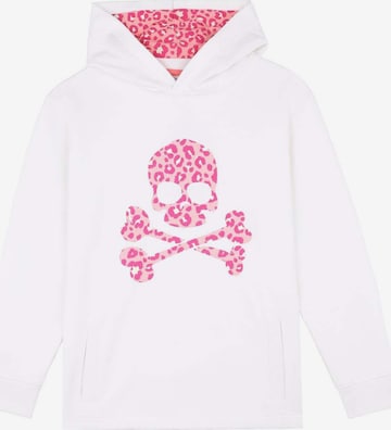 Scalpers Sweatshirt 'Leo Skull' i vit: framsida