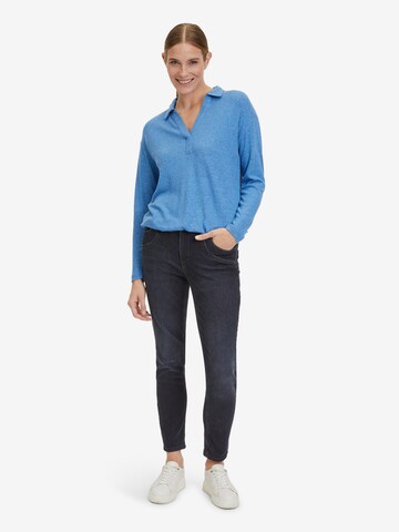 Betty & Co Poloshirt langarm in Blau