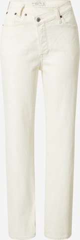 Abercrombie & Fitch tavaline Teksapüksid, värv valge: eest vaates