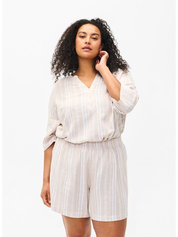 Zizzi Loosefit Hose 'VBITTEN' in Beige