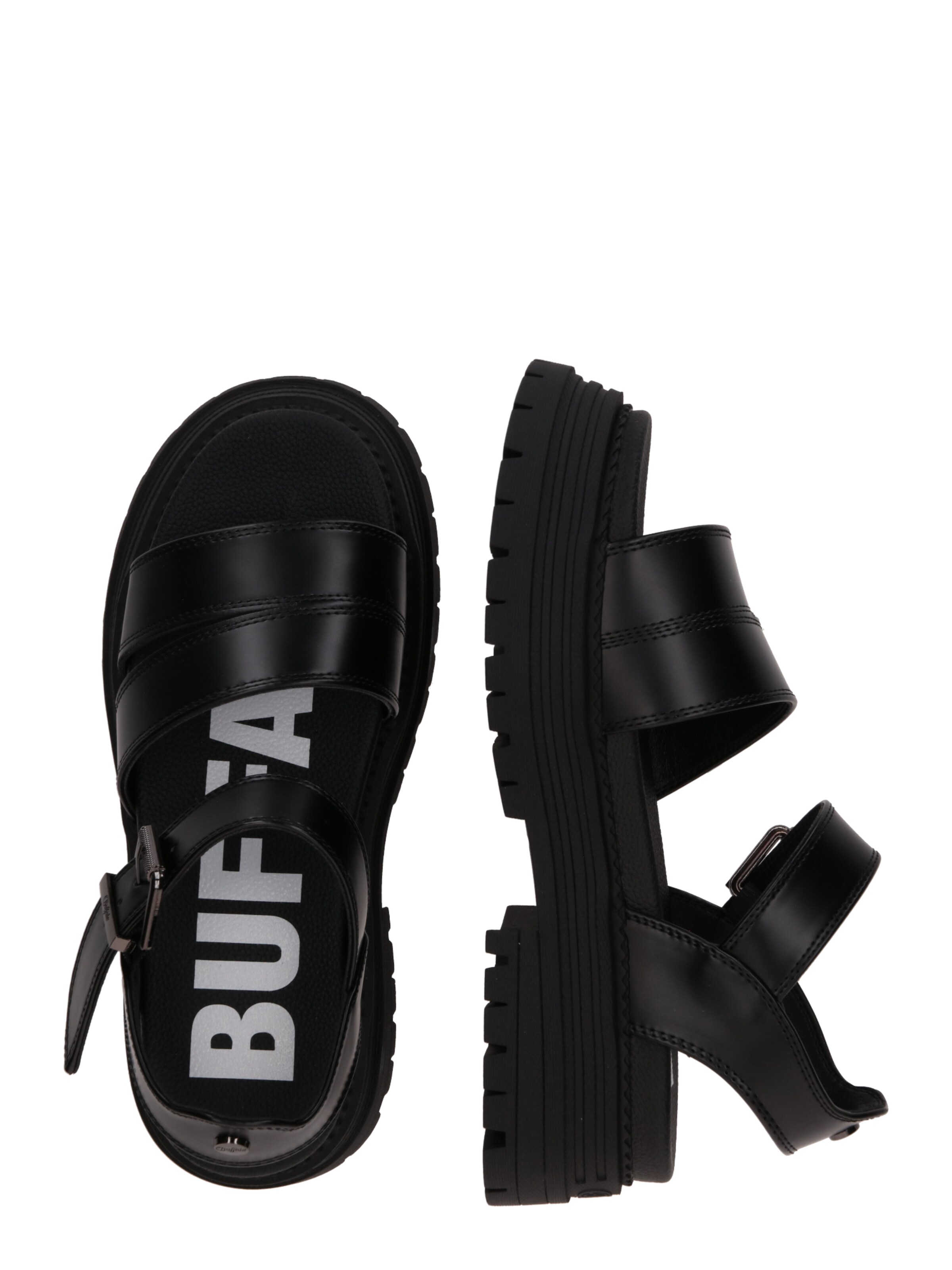 BUFFALO - Sandália 'Lennox' em preto