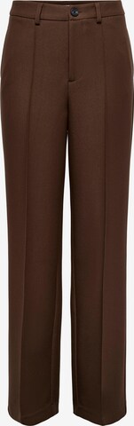 ONLY Regular Trousers with creases 'NICOLE' in Brown: front