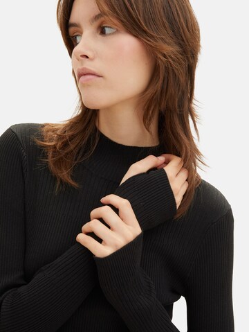 TOM TAILOR DENIM Sweater in Black