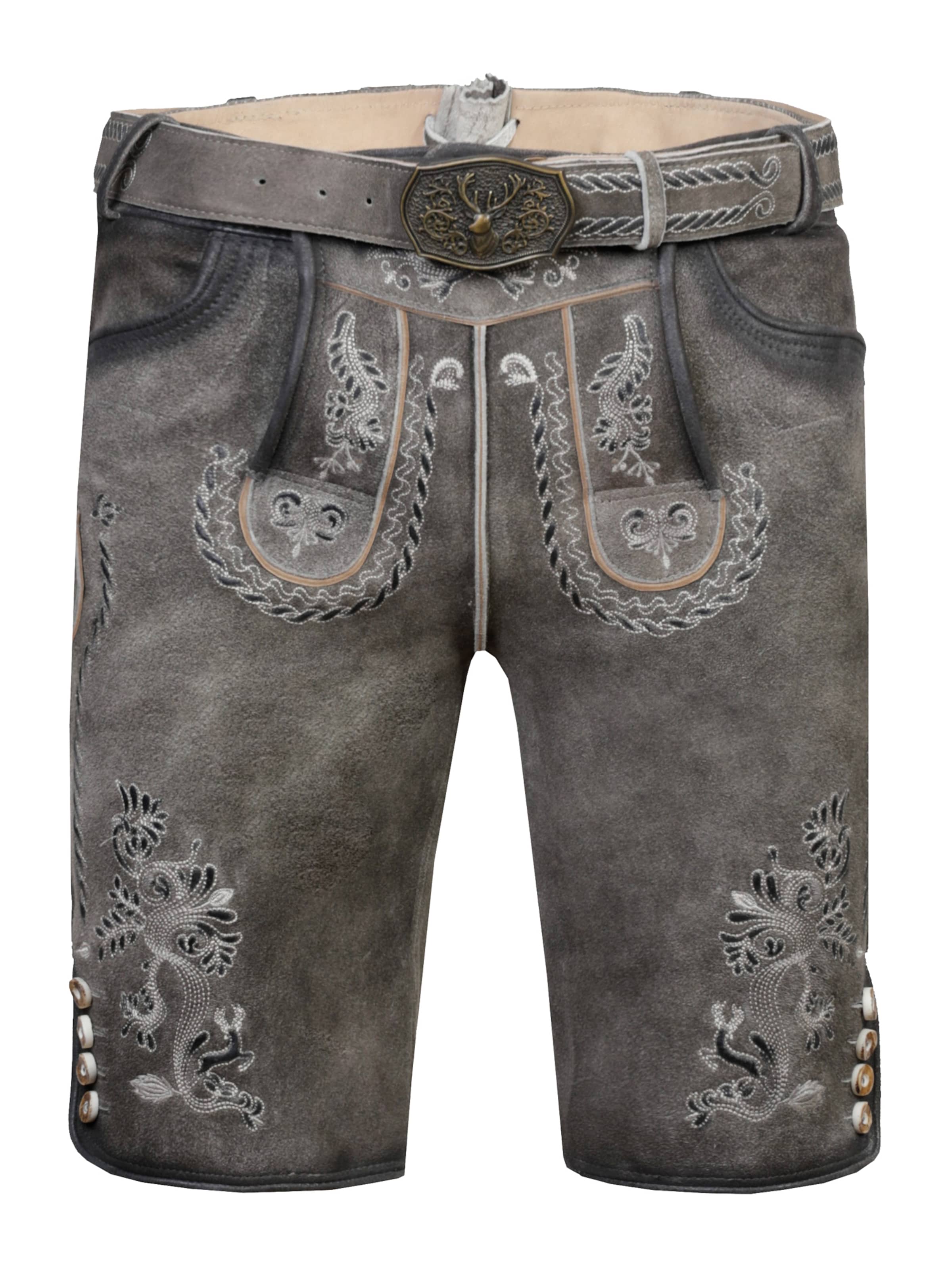 MARJO Normalny krój Spodnie ludowe w kolorze szary: przód